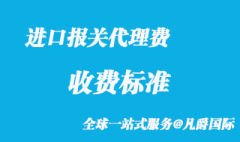 進(jìn)口報(bào)關(guān)代理費(fèi)收費(fèi)標(biāo)準(zhǔn)