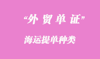 海運(yùn)提單種類